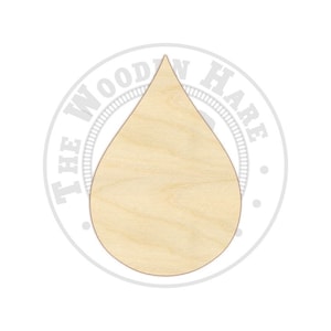 Teardrop Cutout Shapes - 170264 - Unfinished wood, Various sizes, Wood Craft Shapes