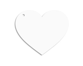 Heart Clear Acrylic Blank - Laser Cut Craft Blanks - Key Chain - Badge Reel - Phone Grip