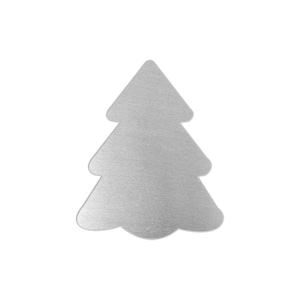 Christmas Tree Aluminum Blanks - Stamping Supplies - Laser Cut Metal Blank - 170214
