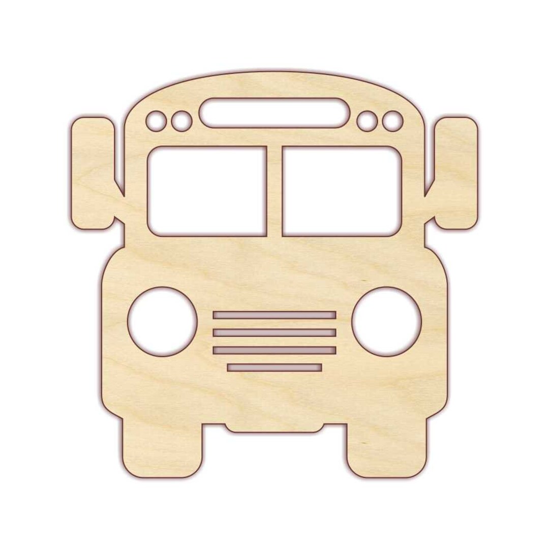 School Bus Laser Cut Wood Cutout - Door Hanger Wall Hanging ...