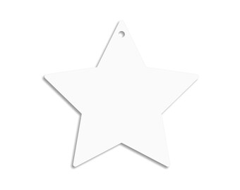 Star Acrylic Blank - Laser Cut Blanks - Keychain - Badge Reel - Phone Grip