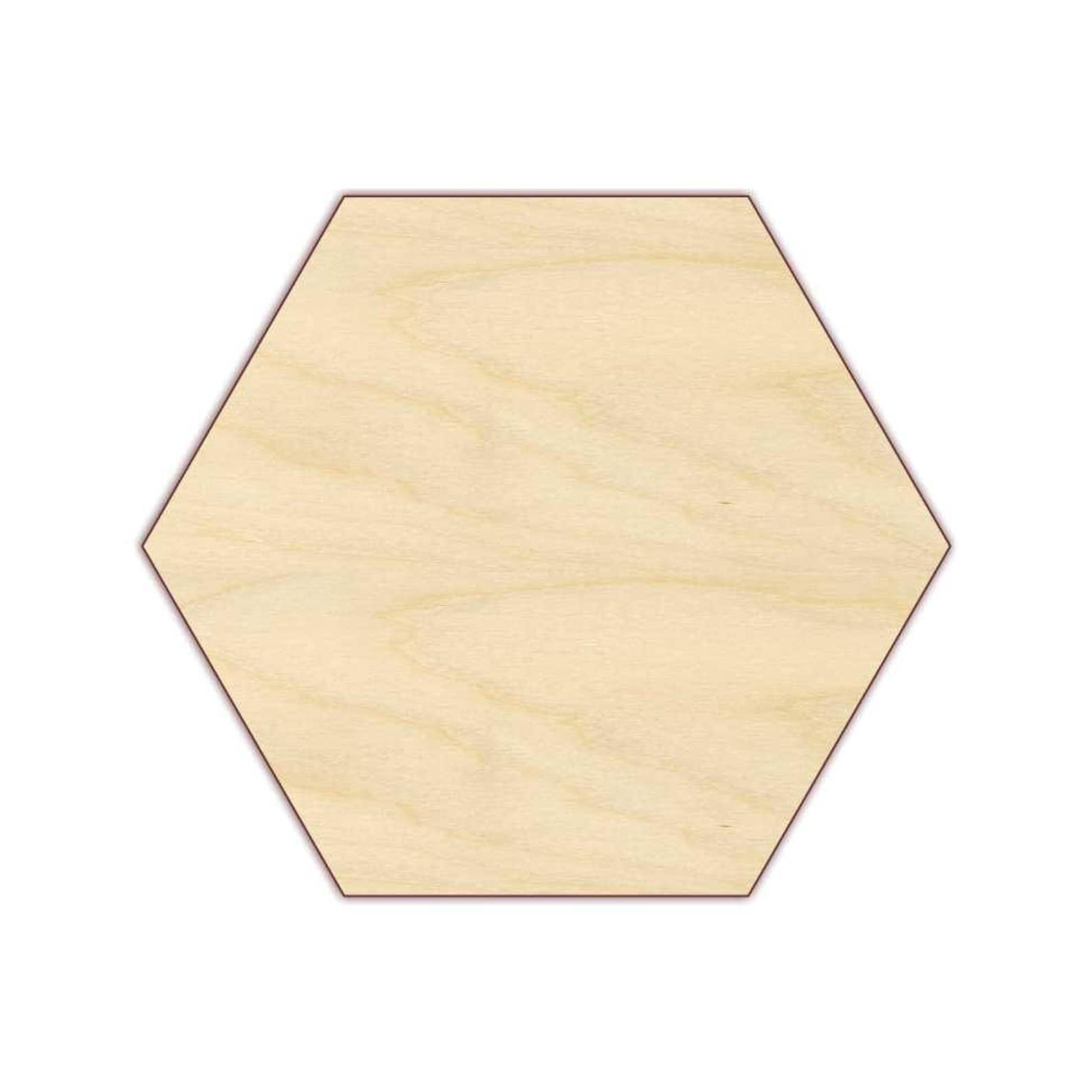 Hexagon Wood Hexagon Shape Unfinished Wooden Hexagons Etsy