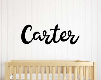 Laser Cut Wood Name Sign Baby - Nursery Name Wood Cutout - Font 12