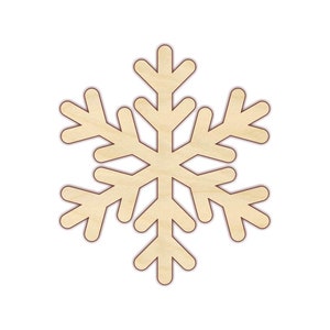 Snowflake Wood Cutout - Unfinished wood