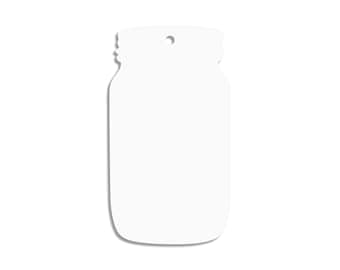 Mason Jar Acrylic Blank - Laser Cut Craft Blanks - Key Chain - Badge Reel - Phone Grip