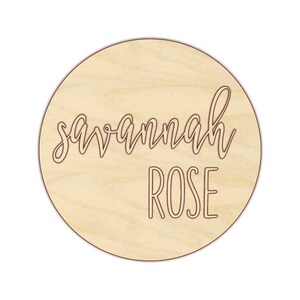 Round Name Sign Kit - Nursery Decor - Round Nursery Name Sign - Wooden Name Sign - 140101