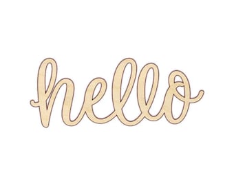 Hello Wood Word Sign - Wooden Words - 180135