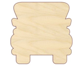 Pickup Truck Front or Back Laser Cut Wood Cutout - Door Hanger Wall Hanging - Unfinished Wood - 160496