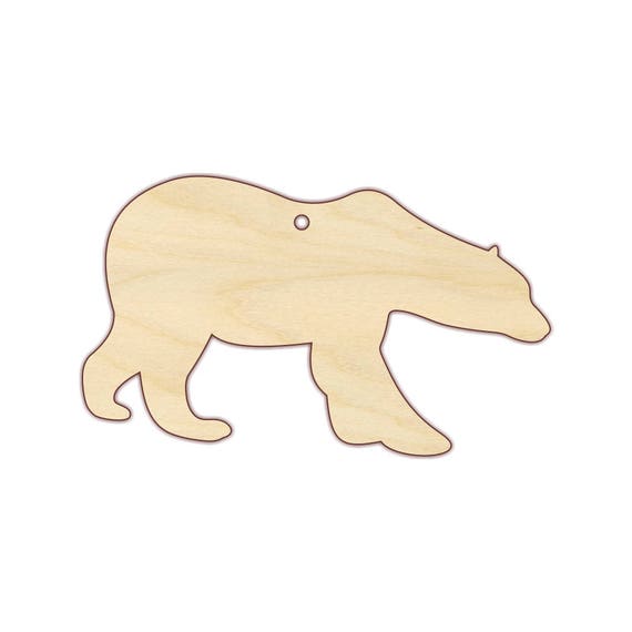 Ornament - Polar Bear Raw Wood Ornament - Polar Bear Raw Wood
