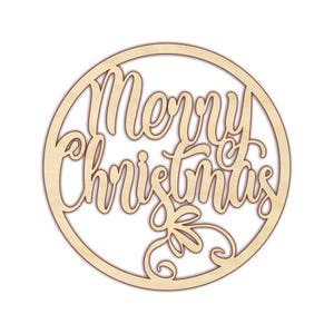 Merry Christmas - Unfinished Wood - 160284