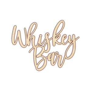 Whiskey Bar - Unfinished Wood - 180191