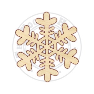Snowflake 14&quot;-18&quot; - Wood Cutout - Unfinished wood