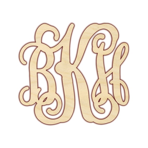 3 Letter Monogram 3 Letter Wooden Monogram Three Letter Etsy