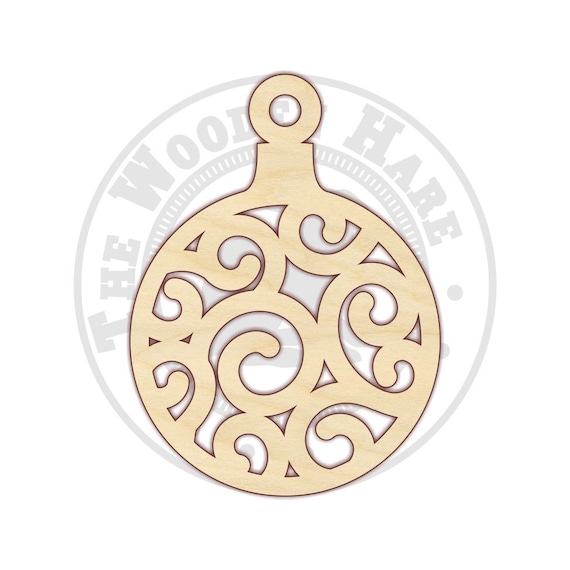 Fancy Scroll Ornament Wood Cutout - 3" - 10" - 170180 - Scrollwork Ornaments - Wood Craft Shapes - Unfinished - Various sizes