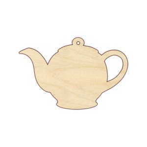 Teapot Ornament Blank - Christmas Ornament - 170396 - Unfinished wood