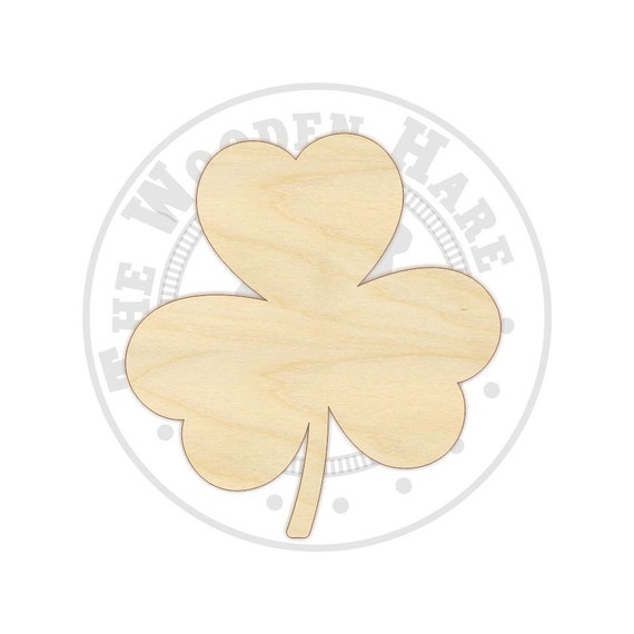 4 Leaf Clover Unfinished Cutout, Wooden Shape, Paintable Wooden