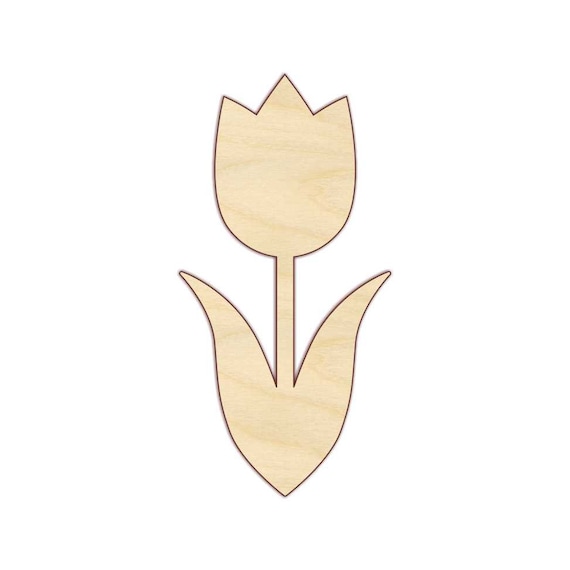 Tulip Unfinished Wood 160494 Etsy