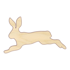 Hare - Wooden Rabbit - Unfinished Wood Blank - 170617