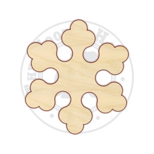 Snowflake Wood Cutout - Unfinished wood
