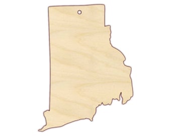 Rhode Island Ornament Blank - Christmas Ornament - Unfinished wood