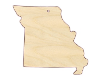 Missouri Ornament Blank - Christmas Ornament - Unfinished wood