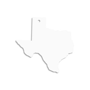 Texas Acrylic Blank - Laser Cut Acrylic - Key Chain Blank - State of Texas - Acrylic Craft Blanks
