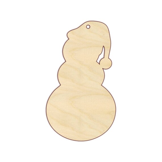 3D Ornament Snowman 2 Pieces Laser Cut Out Unfinished ORN117 3D Ornament Snowman 2 Pieces Laser Cut Out Unfinished ORN117