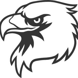 Cabeza de águila Eagles Emblem mascota corte láser madera | Etsy