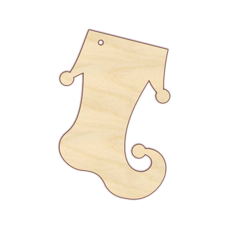 3D Ornament Stockings 3 Pieces Laser Cut Out Unfinished ORN103 3D Ornament Stockings 3 Pieces Laser Cut Out Unfinished ORN103