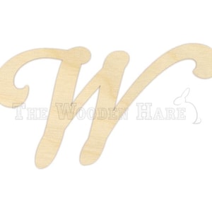 Script Font Wood Letter or Number Cut Out - 150108 - Unfinished ...