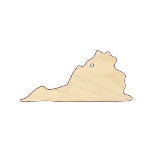 Virginia Ornament Blank - Christmas Ornament - Unfinished wood