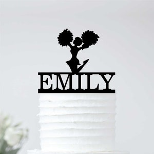 Cheer Keepsake Cake Topper - Personalized Cheerleader Topper - Birthday - Graduation - 88-106