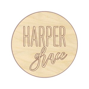 Round Name Sign Kit - Nursery Decor - Round Nursery Name Sign - Wooden Name Sign - 140101