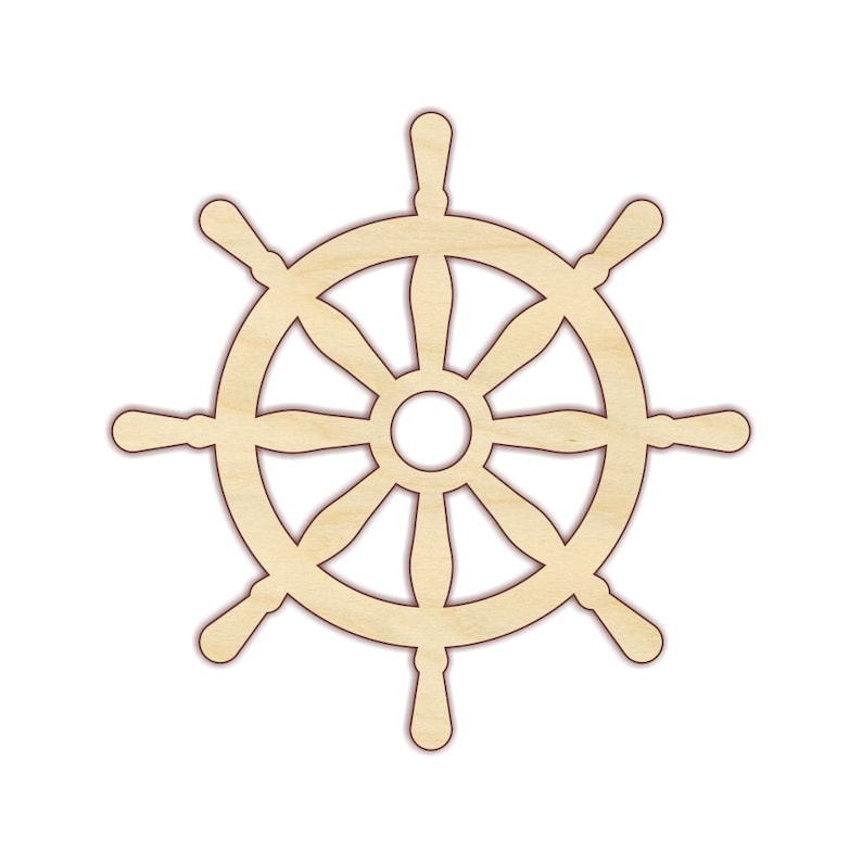 Ship Captains Wheel Wood Cut Out 170188 Unfinished Wood | Etsy