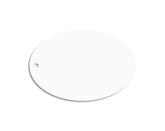 Oval Acrylic Blank - Laser Cut Craft Blanks - Key Chain - Badge Reel - Phone Grip