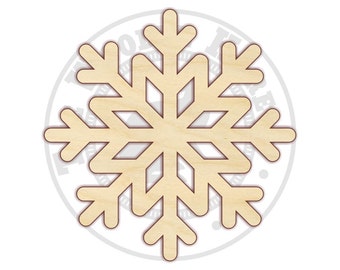 Snowflake 14"-24" - Wood Cutout  - 170319 - Unfinished wood