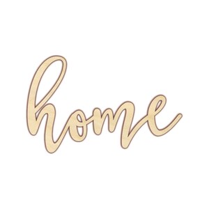 Home Wood Cutout - Home Sign - Home Wood Sign - Wood Words - Wooden Word - Wood Word Cutout - Home Wood Word