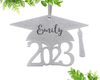Personalized Graduation Ornament 2025 2024 - Gift for Graduate - Aluminum Metal