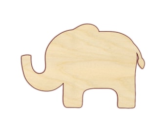 Elephant Wood Cut Out - 170289 - Nursery Decor - Baby&#39;s Room DIY Decor - Unfinished wood, Various sizes - Cutout Sign Wood Craft Shapes
