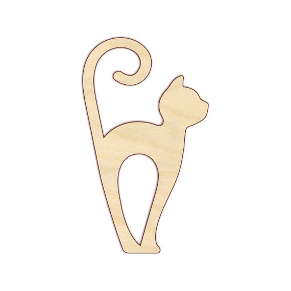 Chat Decoupe Au Laser Formes Bois Bois Brut Etsy Chat Decoupe Au Laser Formes Bois Bois Brut Etsy