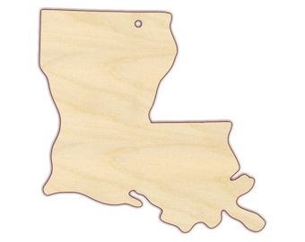 Louisiana Ornament Blank - Christmas Ornament - Unfinished wood