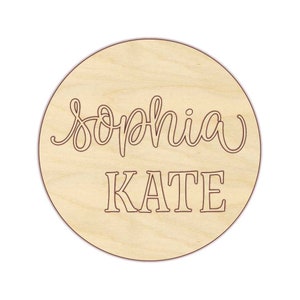 Round Name Sign Kit - Nursery Decor - Round Nursery Name Sign - Wooden Name Sign - 140101