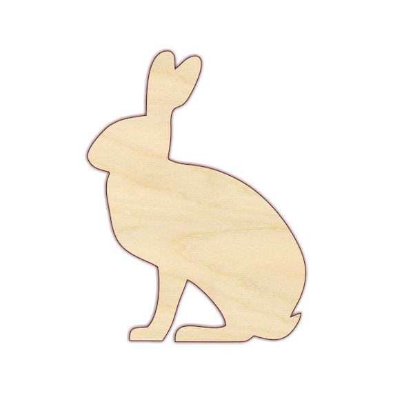 Rabbit Style 3 BUNNY Unfinished Wood Shape Cutout USA Made Various Sizes Easter