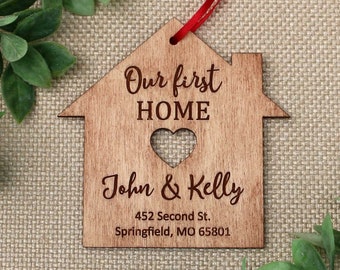 Our First Home Ornament - Personalized Christmas Ornament - 170560