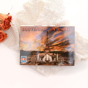 Accordéon de carte postale souvenir vintage de Paris