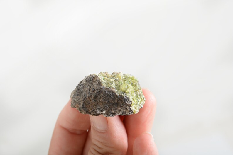 rustic decor specimens terrarium nature decor science geology Mineral specimen Peridotite olivine stones