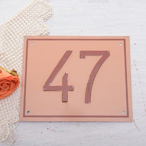 Vintage 47 street number plate