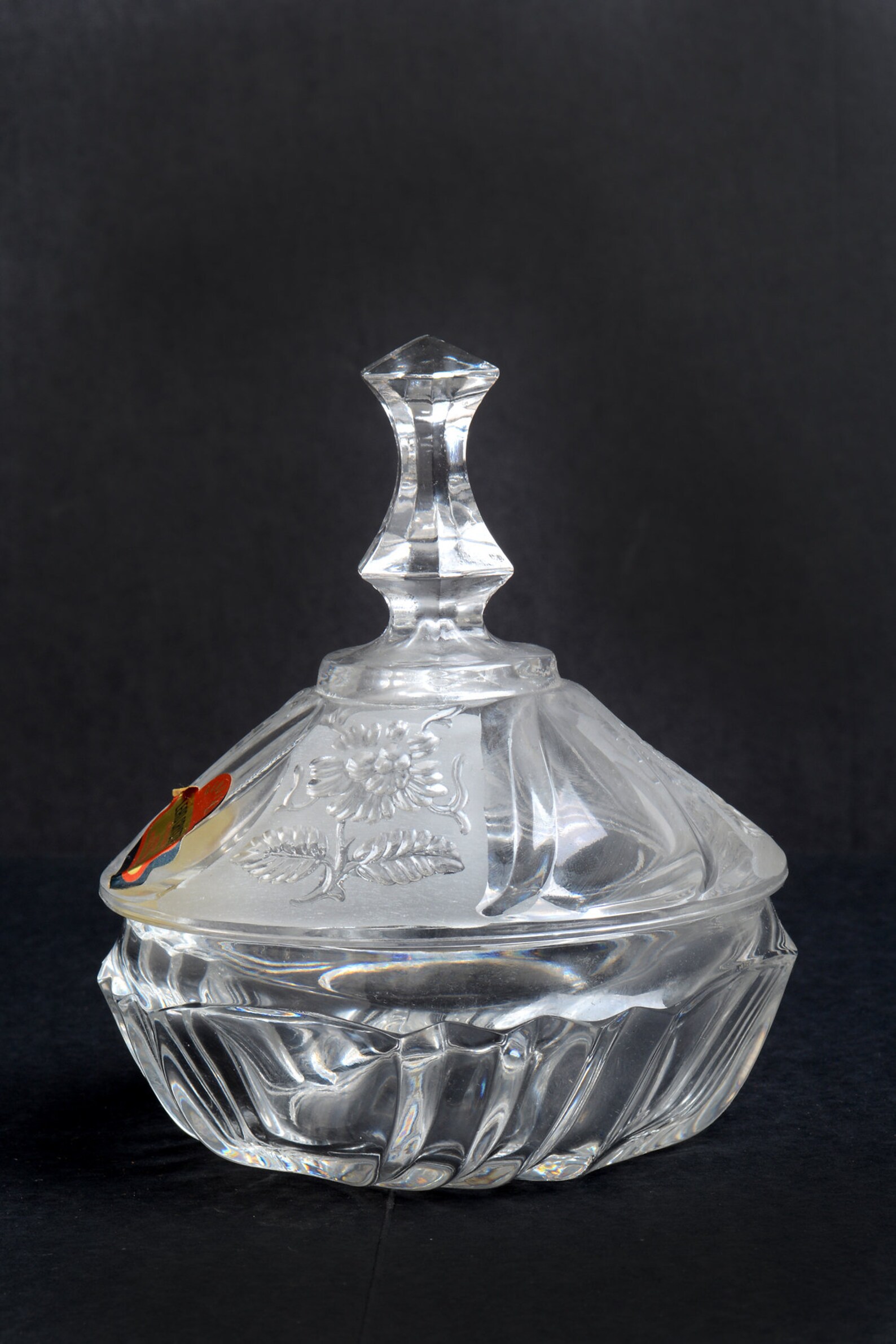 Vintage Lead crystal bonbonniere sugar bowl with lid Etsy