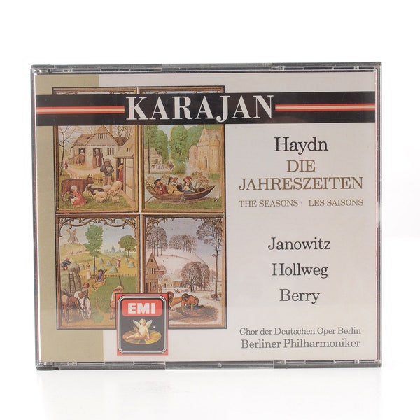 Karajan. Haydn, Die Jahreszeiten, the seasons. Janowitz, Hollweg, Berry. 2 cd