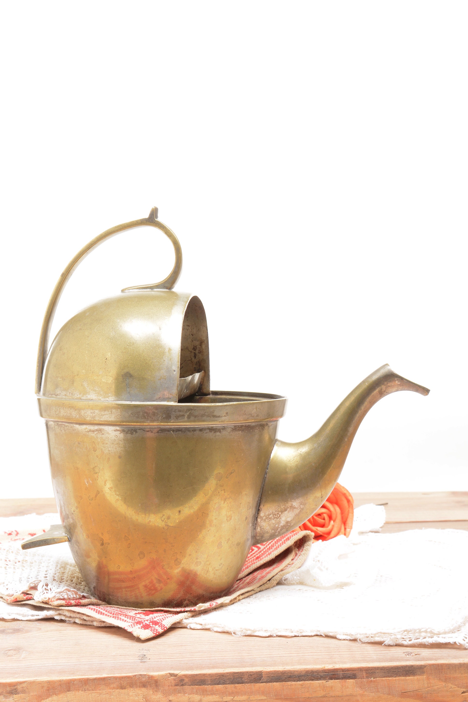 Antique Solid Brass Watering Can or Teapot or Kettle Etsy UK